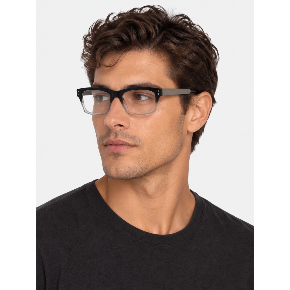 Rapp Big Michael Black Clear Gradient Rectangular Eyeglass Frames Canada